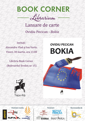 Ovidiu Pecican îşi lansează vineri romanul Bokia la Book Corner Ovidiu Pecican îşi lansează vineri romanul Bokia la Book Corner