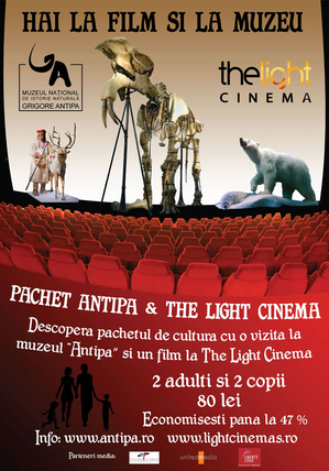 Vizită la Muzeul Antipa şi vizionare de film cu un pachet special Vizită la Muzeul Antipa şi vizionare de film cu un pachet special