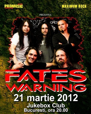 Fates Warning, concert în premieră la Jukebox Venue Fates Warning, concert în premieră la Jukebox Venue