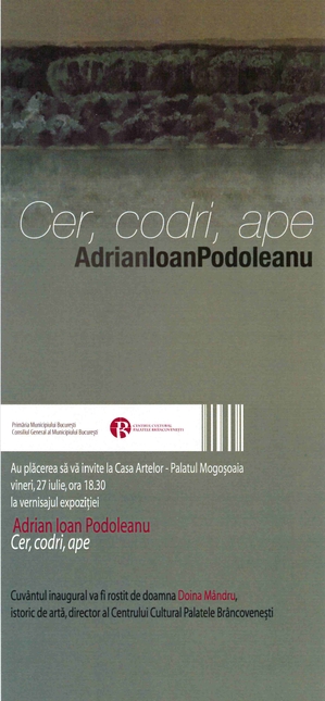 „Cer, codri, ape” – expoziţie de Adrian Ioan Podoleanu „Cer, codri, ape” – expoziţie de Adrian Ioan Podoleanu