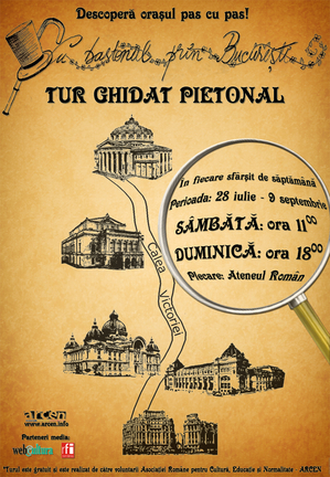 Cu bastonul prin Bucureşti – tur-ghidat pietonal al Capitalei Cu bastonul prin Bucureşti – tur-ghidat pietonal al Capitalei