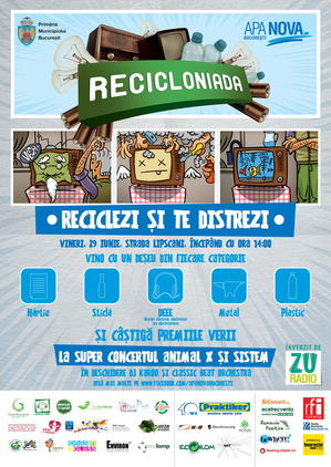 Recicloniada, pe 29 iunie – colează selectiv şi reciclează Recicloniada, pe 29 iunie – colează selectiv şi reciclează
