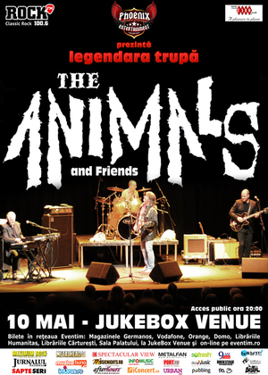 Concert The Animals în Jukebox Venue, pe 10 mai Concert The Animals în Jukebox Venue, pe 10 mai