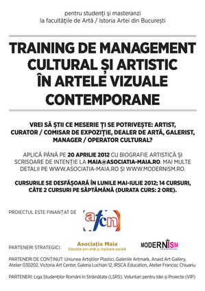 Cursuri în management cultural şi artistic în artele vizuale Cursuri în management cultural şi artistic în artele vizuale