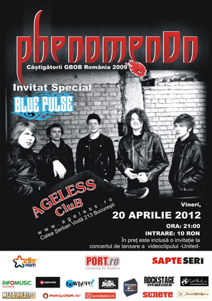 Concert PhenomenOn în Ageless Club, pe 20 aprilie Concert PhenomenOn în Ageless Club, pe 20 aprilie