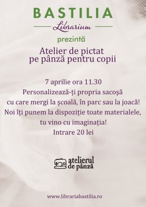 Atelier de pictat pe pânză la Librăria Bastilia Atelier de pictat pe pânză la Librăria Bastilia