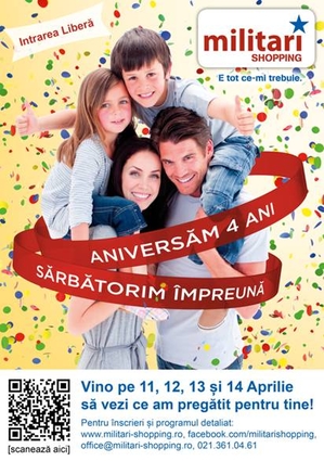 Militari Shopping aniversează 4 ani Militari Shopping aniversează 4 ani