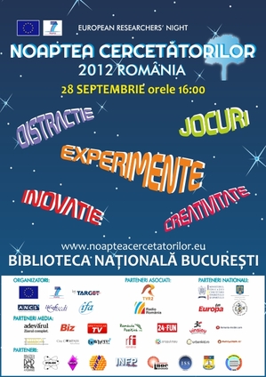 Noaptea Cercetătorilor, pe 28 septembrie la Biblioteca Naţională Noaptea Cercetătorilor, pe 28 septembrie la Biblioteca Naţională
