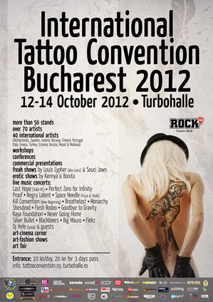Peste 70 de artişti tatuatori participă la International Tattoo Convention Bucharest Peste 70 de artişti tatuatori participă la International Tattoo Convention Bucharest