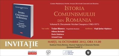 Lansarea celui de-al doilea volum al „Istoriei comunismului din România”, la MŢR Lansarea celui de-al doilea volum al „Istoriei comunismului din România”, la MŢR
