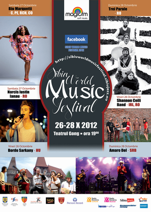 Sibiu World Music Festival, între 26 şi 28 octombrie Sibiu World Music Festival, între 26 şi 28 octombrie