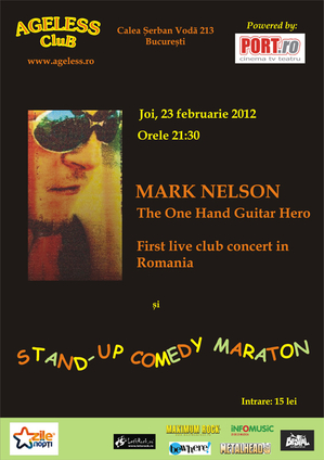Concert Mark Nelson în Ageless Club, pe 23 februarie Concert Mark Nelson în Ageless Club, pe 23 februarie