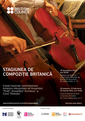Concert Stagiunea de Compoziţie Britanică, pe 23 februarie Concert Stagiunea de Compoziţie Britanică, pe 23 februarie