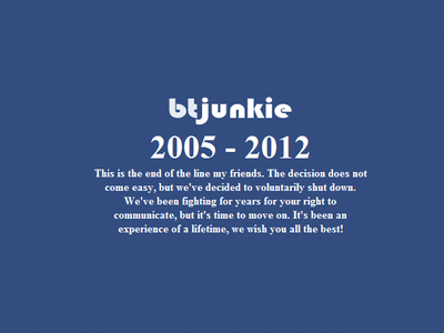 Tracker-ul BTjunkie s-a închis Tracker-ul BTjunkie s-a închis