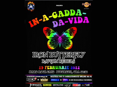 Reducere la preţul biletelor pentru concertul trupei Iron Butterfly Reducere la preţul biletelor pentru concertul trupei Iron Butterfly