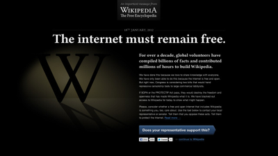 Wikipedia se închide 24 de ore în semn de protest Wikipedia se închide 24 de ore în semn de protest
