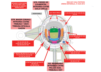 Regulile de acces în stadion pentru concertul Red Hot Chili Peppers Regulile de acces în stadion pentru concertul Red Hot Chili Peppers
