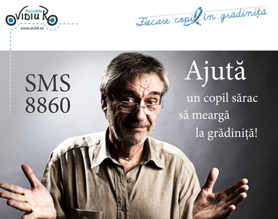 SMS la 8860 pentru a ajuta un copil să meargă la grădiniţă SMS la 8860 pentru a ajuta un copil să meargă la grădiniţă