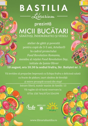 Micii bucătari, atelier de gătit pentru copii @ Librăria Bastilia Micii bucătari, atelier de gătit pentru copii @ Librăria Bastilia