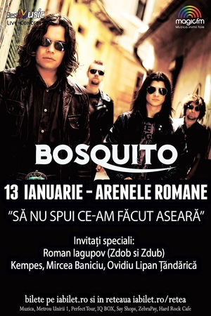 Kempes si Ovidiu Lipan Tandarica urca pe scena alaturi de Bosquito pe 13 ianuarie la Arenele Romane Kempes si Ovidiu Lipan Tandarica urca pe scena alaturi de Bosquito pe 13 ianuarie la Arenele Romane
