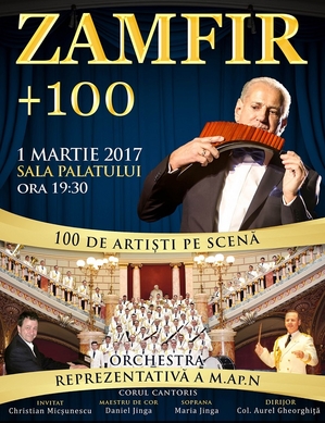 Maestrul Gheorghe Zamfir în concert extraordinar, la Sala Palatului, la 1 martie 2017 Maestrul Gheorghe Zamfir în concert extraordinar, la Sala Palatului, la 1 martie 2017
