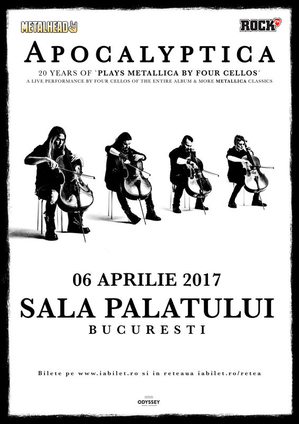 Apocalyptica susțin două showuri diferite la București Apocalyptica susțin două showuri diferite la București