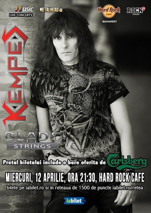 Concert Kempes la Hard Rock Cafe pe 12 aprilie Concert Kempes la Hard Rock Cafe pe 12 aprilie