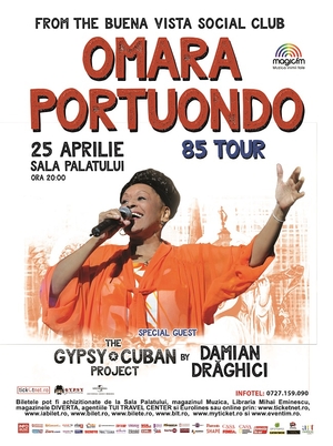 DAMIAN DRAGHICI lanseaza ”The Gypsy Cuban Project” alaturi de artista cubaneza OMARA PORTUONDO, in concert la Sala Palatului DAMIAN DRAGHICI lanseaza ”The Gypsy Cuban Project” alaturi de artista cubaneza OMARA PORTUONDO, in concert la Sala Palatului