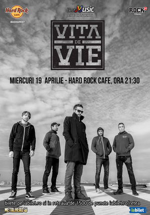 Concert Vita de Vie - Electric pe 19 aprilie la Hard Rock Cafe