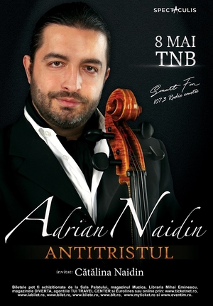 Adrian Naidin revine pe 8 mai cu un nou concert, la Sala Mare a Teatrului National Bucuresti Adrian Naidin revine pe 8 mai cu un nou concert, la Sala Mare a Teatrului National Bucuresti