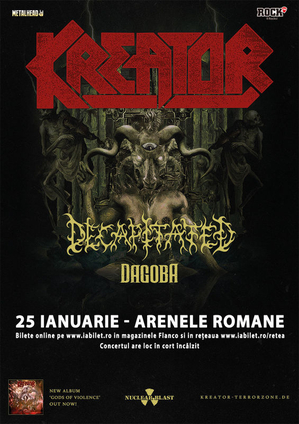 Kreator, Decapitated și Dagoba cântă la București Kreator, Decapitated și Dagoba cântă la București