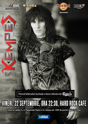 Concert KEMPES pe 22 septembrie la Hard Rock Cafe Concert KEMPES pe 22 septembrie la Hard Rock Cafe