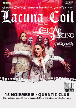 A mai rămas doar o săptămână până la concertul Lacuna Coil și Cellar Darling A mai rămas doar o săptămână până la concertul Lacuna Coil și Cellar Darling