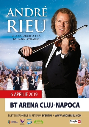 Cu 15.000 de bilete vândute într-un timp record, ANDRÉ RIEU anunță al treilea concert la Cluj-Napoca, pe 6 aprilie 2019 Cu 15.000 de bilete vândute într-un timp record, ANDRÉ RIEU anunță al treilea concert la Cluj-Napoca, pe 6 aprilie 2019