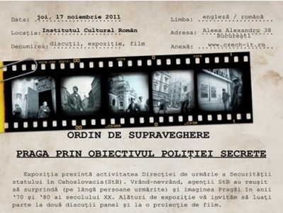 ICR prezintă: „Praga prin obiectivul poliției secrete” ICR prezintă: „Praga prin obiectivul poliției secrete”