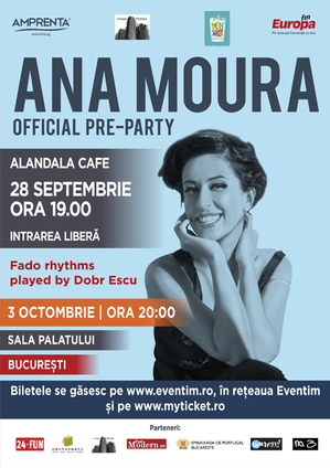 Pre-party Ana Moura, pe 28 septembrie Pre-party Ana Moura, pe 28 septembrie