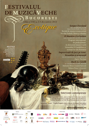 A opta ediţie a Festivalului de Muzică Veche, între 2 şi 5 decembrie A opta ediţie a Festivalului de Muzică Veche, între 2 şi 5 decembrie