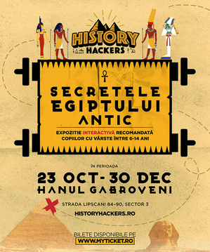History Hackers – Secretele Egiptului Antic – expoziţie interactivă pentru copii History Hackers – Secretele Egiptului Antic – expoziţie interactivă pentru copii